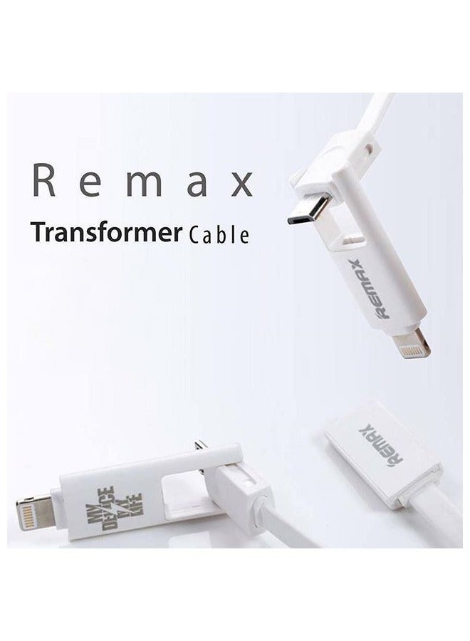 REMAX 2-Piece transformer cable 2 in 1 dual micro usb and lightning - Image 5
