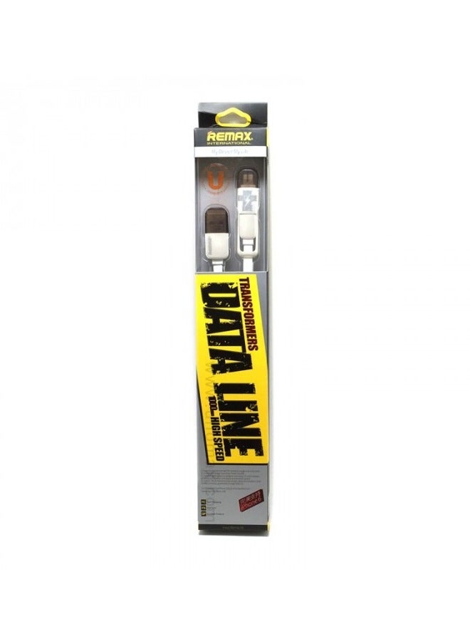 REMAX 2-Piece transformer cable 2 in 1 dual micro usb and lightning - Image 4