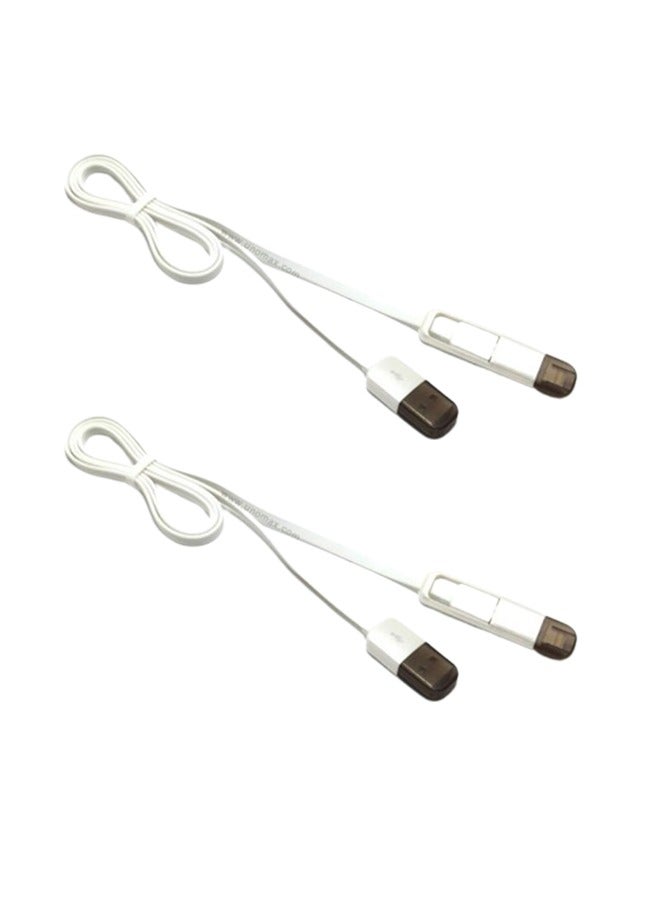 REMAX 2-Piece transformer cable 2 in 1 dual micro usb and lightning - Image 1