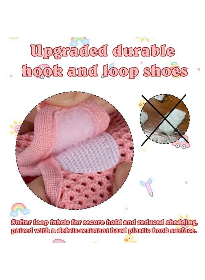 Charrost Baby First-Walking Shoes 1-4 Years Kid Shoes Trainers Toddler Infant Boys Girls Soft Sole Non Slip Cotton Canvas Mesh Breathable Lightweight TPR Material Slip-on Sneakers Outdoor, Mesh Pink, 5 Toddler - Image 2