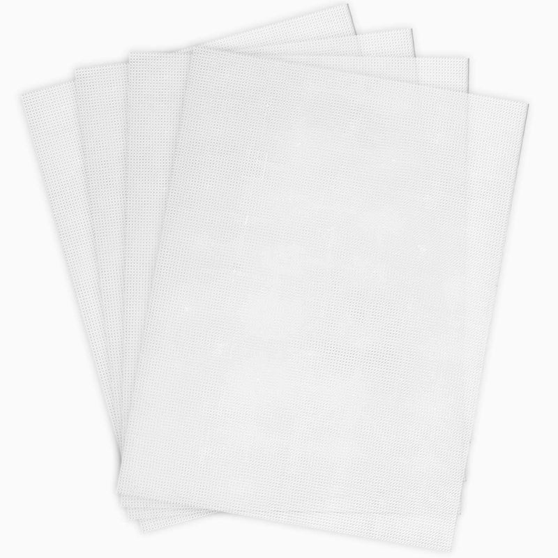 Caydo 4 Pieces 14 Count Plastic Mesh Canvas 14 CT Plastic Aida for Cross Stitch, Making Jewelry Organizer and 3D Models (8 x 11 Inch) - Image 1