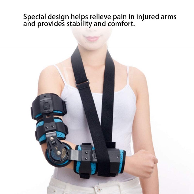 klarako Hinged ROM Elbow Brace, Adjustable Post OP Elbow Brace Stabilizer Splint Arm Injury Recovery Support After Surgery, Hinged Elbow Support Stabilizer Splint For Arm Support Relief Pain - Image 5