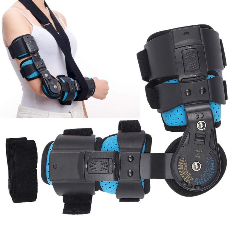 klarako Hinged ROM Elbow Brace, Adjustable Post OP Elbow Brace Stabilizer Splint Arm Injury Recovery Support After Surgery, Hinged Elbow Support Stabilizer Splint For Arm Support Relief Pain - Image 3