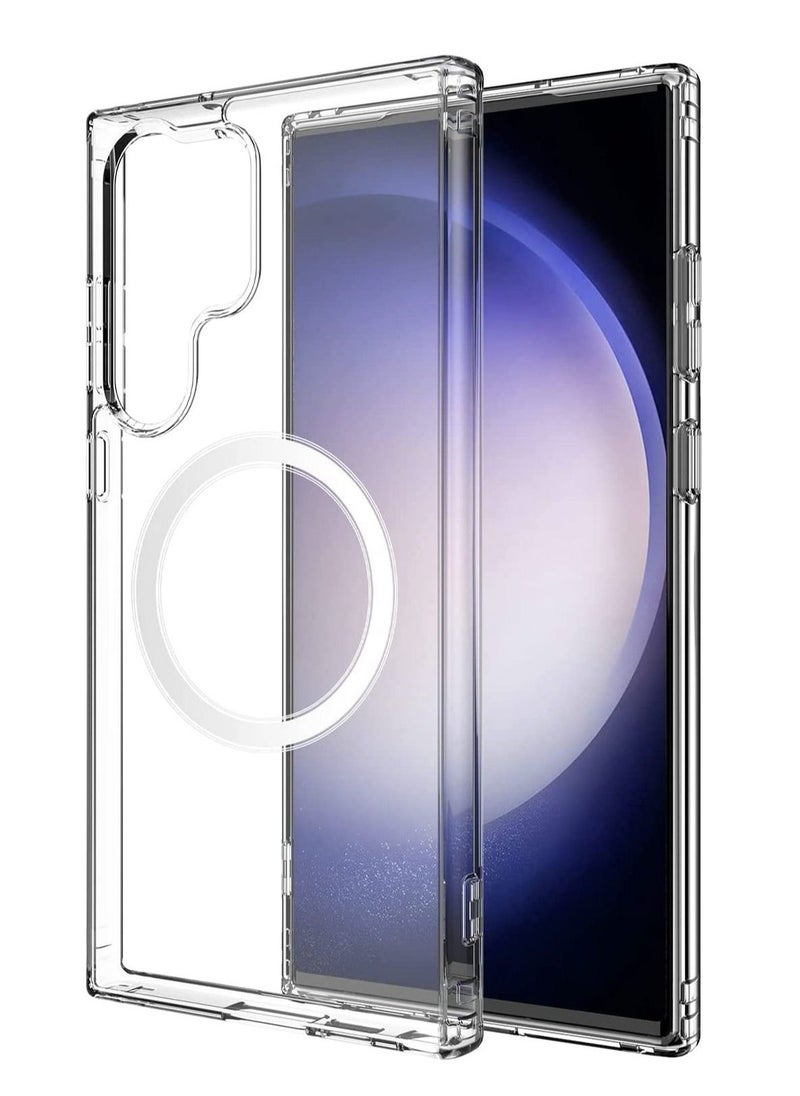Raxoom Clear Case with Built-in Magnets Compatible with Samsung Galaxy S23 Ultra 5G and MagSafe Accessories, Anti-Yellowing, Strong Magnetic - Image 1