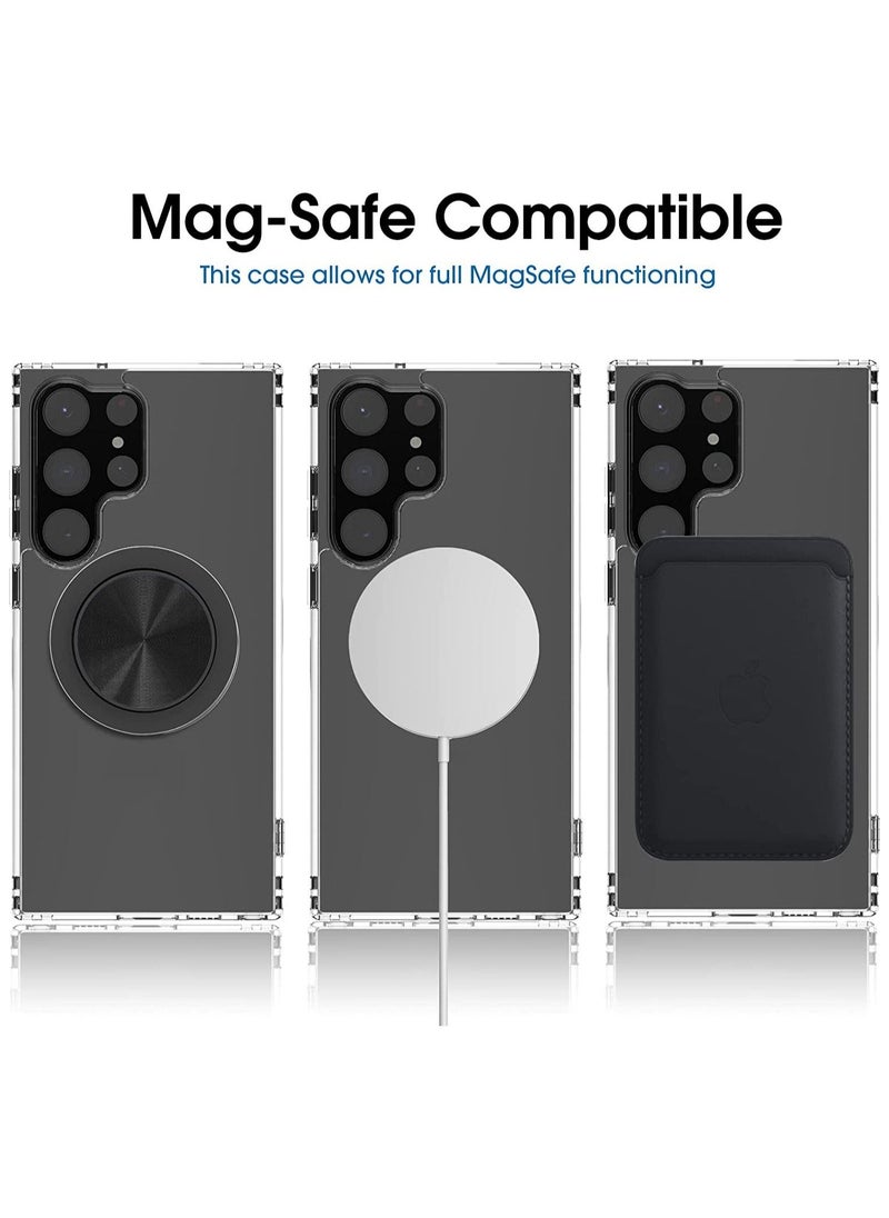 Raxoom Clear Case with Built-in Magnets Compatible with Samsung Galaxy S23 Ultra 5G and MagSafe Accessories, Anti-Yellowing, Strong Magnetic - Image 2