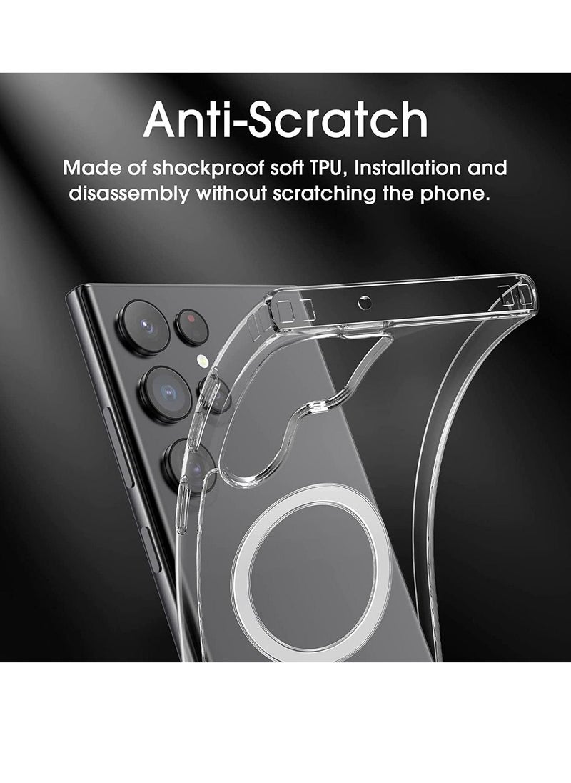 Raxoom Clear Case with Built-in Magnets Compatible with Samsung Galaxy S23 Ultra 5G and MagSafe Accessories, Anti-Yellowing, Strong Magnetic - Image 4