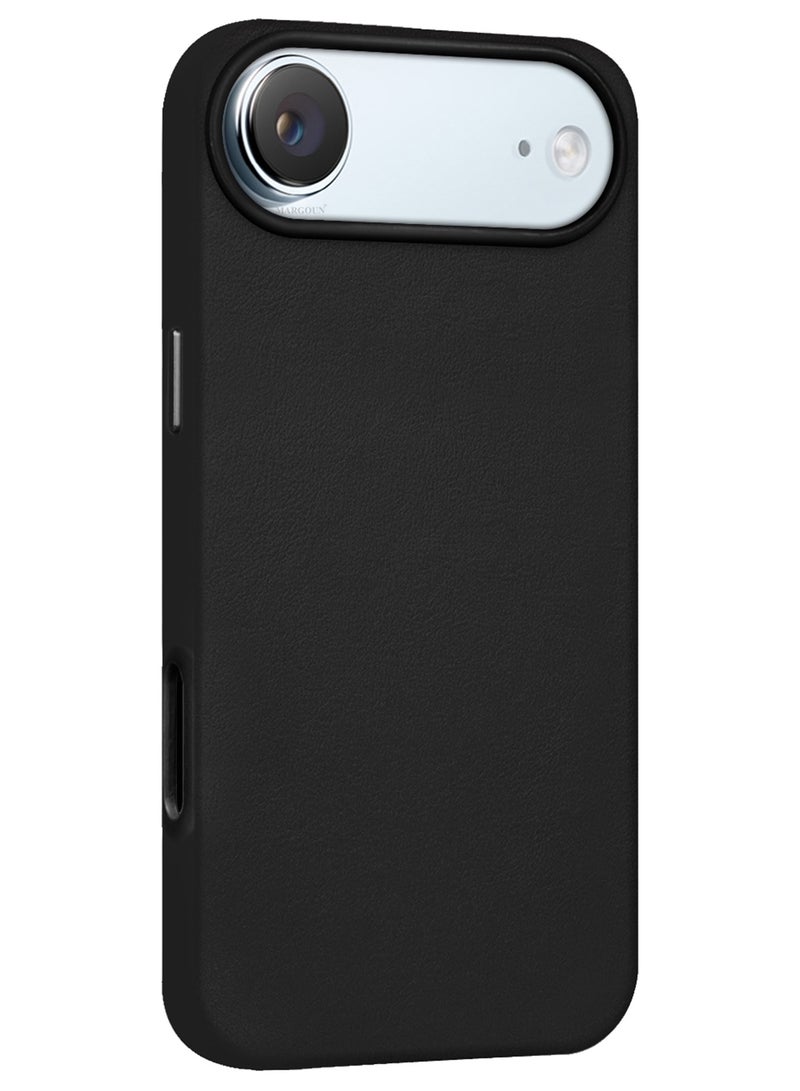 CATANES Premium Leather Case for iPhone 17 Air – Shockproof - Waterproof - Matte Finish - Anti-Slip - Slim Fit - Black - Image 1