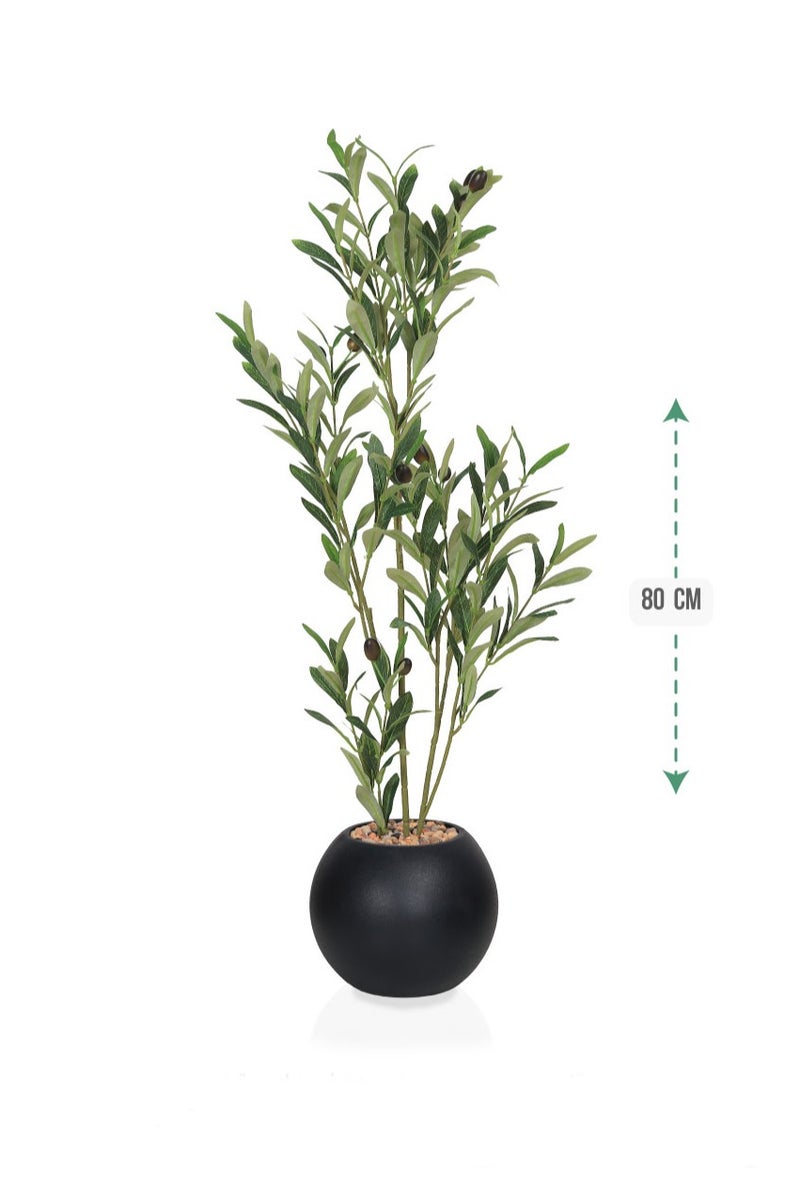 Alrassi 85 cm Artificial Olive Tree with Natural-Looking Design – A Beautiful Touch for Indoor Decoration  - Image 2