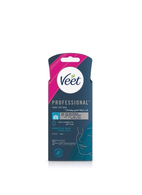 Veet, Wax Strips, Strips for Face and Sensitive Skin - 20 Pcs