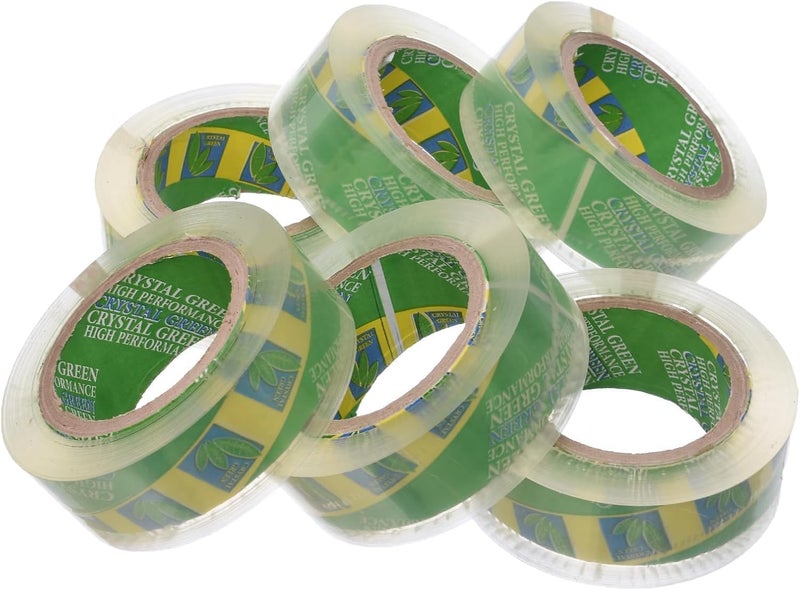 Wide Tape Tape (6 Rolls) Crystal, Clear - Excellent Adhesion and Long Life - 300 Yards - Image 2