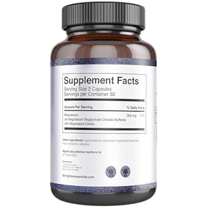 Dr. Brighten Magnesium Plus (as Magnesium Bi-glyncinate) - Beneficial in Maintaining a Healthy Mood, Sleep, Hormone Balance and Reducing Symptoms of PMS and Menstrual Cramps - Image 2
