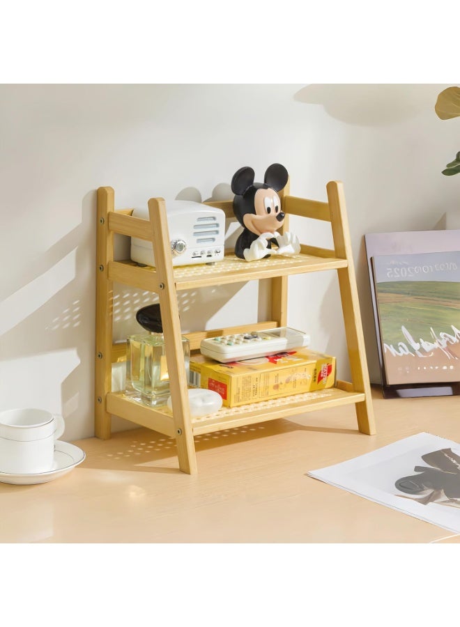 KITCHENOO Kitcheno Narrow Tabletop Cup Holder, Tea & Coffee Station Organizer, Bamboo Matcha Holder, Cup Display Rack, Spice Storage Rack for Kitchen Cabinet, 2-Tier S - Image 5