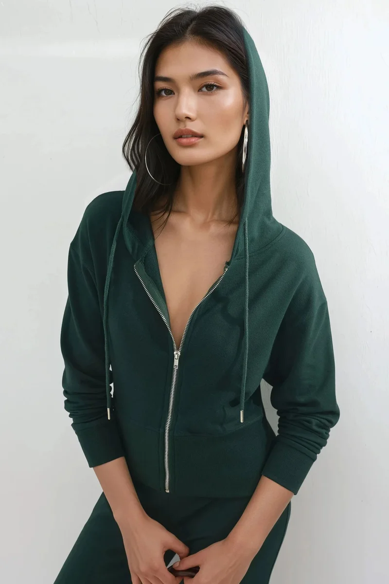 BUSEM Hooded Long Sleeve Zipper Jacket