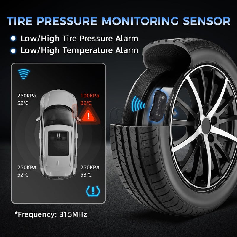 Sorghum Tire Pressure Monitoring System - Pre-Programmed TPMS Sensors 4 Pcs 315MHz for Honda and Acura - Image 3