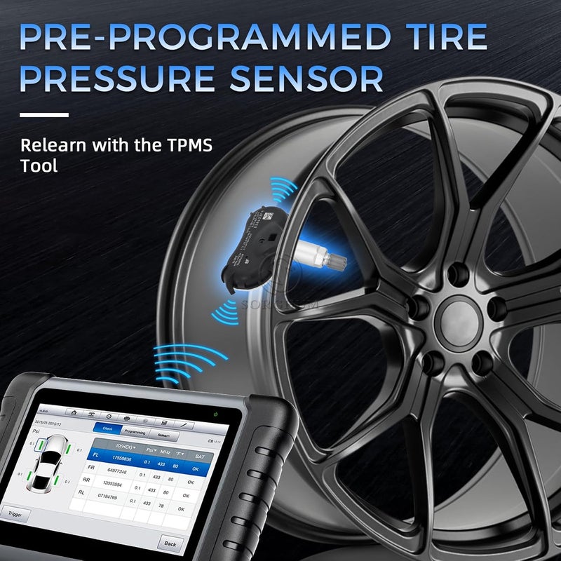 Sorghum Tire Pressure Monitoring System - Pre-Programmed TPMS Sensors 4 Pcs 315MHz for Honda and Acura - Image 4
