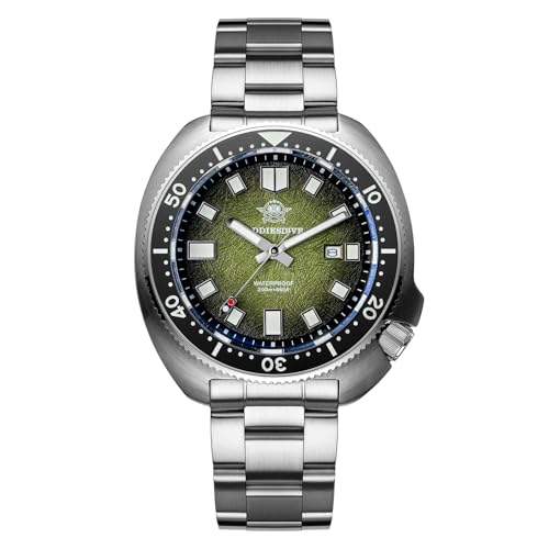 ADDIESDIVE Luxury Divers Watches for Men Date Display 200 M Waterproof Synthetic Sapphire BGW9 Super Luminous Green Dress Watch Men - Image 1