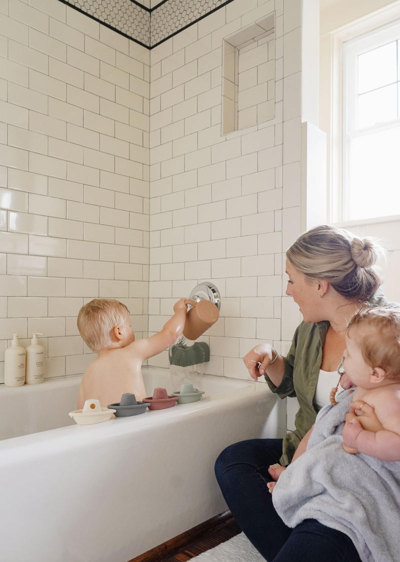 موشي Mushie القوارب القابلة للتكديس لعبة (ريفي) | ألعاب حوض الاستحمام العائمة للطفل والطفل مجموعة من 5 | صنع في الدنمارك - Image 5