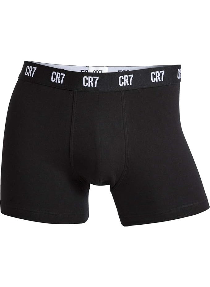 CR7 Men’s Basics Trunks 3-Pack – Premium Cotton Stretch Underwear (Multicolour) - Image 4