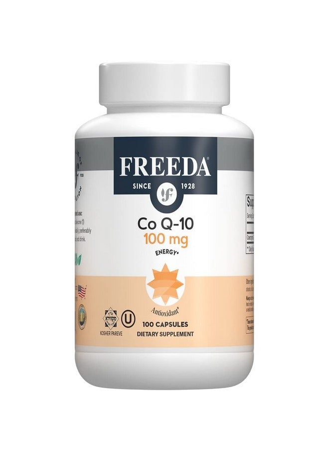 Freeda Coq10 100Mg Kosher Co Q 10 100Mg Co Q 10 Supplement Cardiovascular Heart Health Supplements* Coenzyme Q10 Supplement Co Enzyme Q 10 Cq10 Heart Supplement Pure Coq10 Capsules (100Ct)  - Image 2