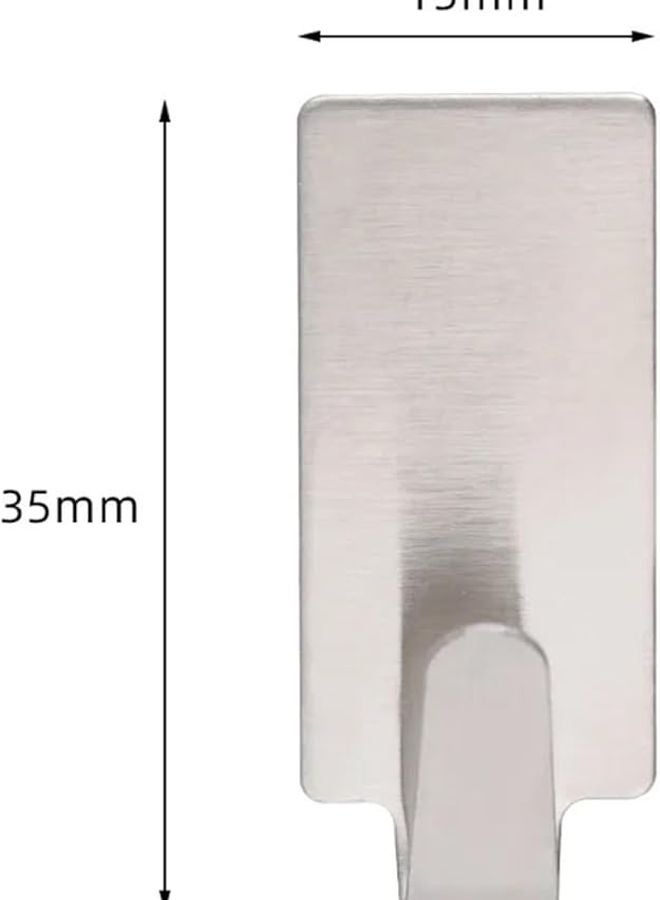 20 قطعة من خطافات الفولاذ المقاوم للصدأ الثقيلة ذاتية اللصق، منظف الحائط والحمام، رف التخزين - Image 3