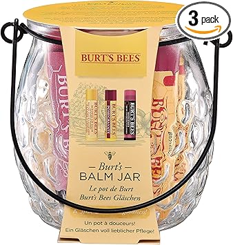 Burt's Bees Burts Bees Lip Balm Gift Set Beeswax Lip Balm Pomegranate Lip Balm Hibiscus Tinted Lip Balm Balm Jar 3x425g - Image 1