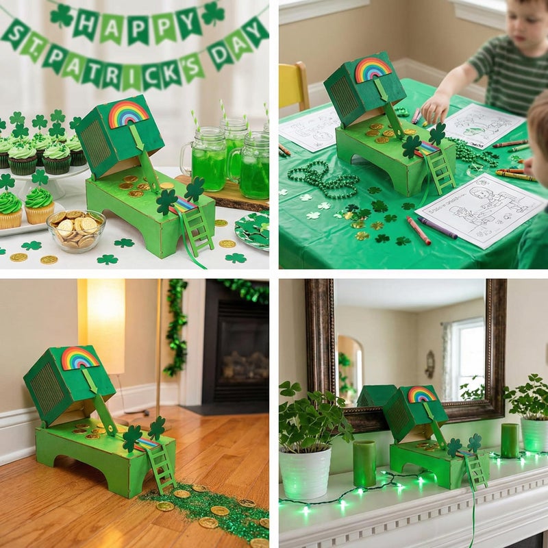 sewrung St. Patrick's Day Decorations Leprechaun Trap Kit -St Patrick's Day DIY Toys -Leprechaun Trap Decorations - Image 3