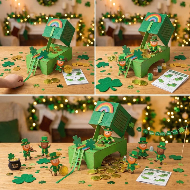 sewrung St. Patrick's Day Decorations Leprechaun Trap Kit -St Patrick's Day DIY Toys -Leprechaun Trap Decorations - Image 2