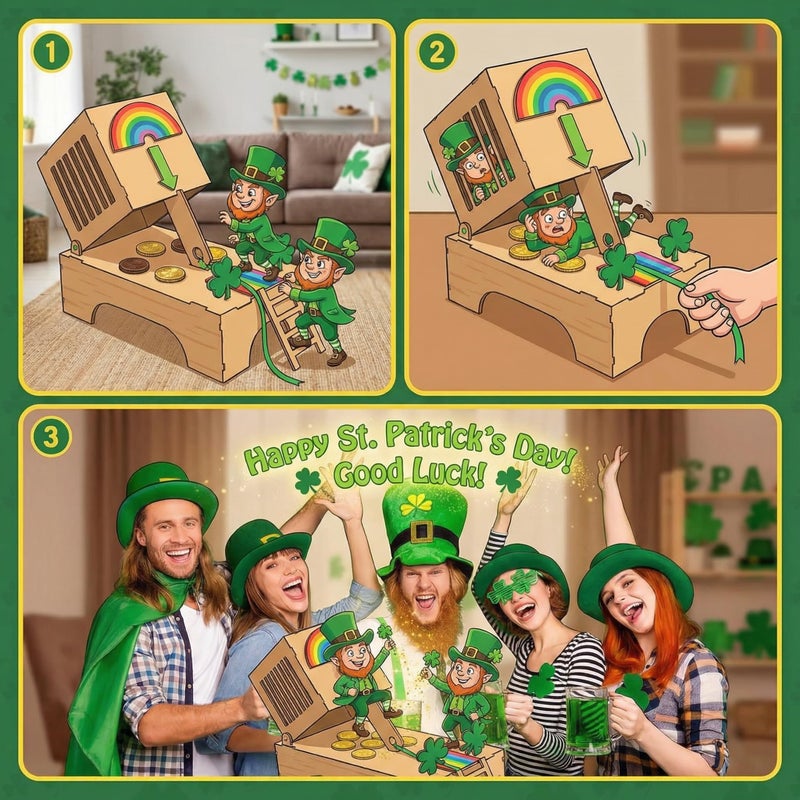 sewrung St. Patrick's Day Decorations Leprechaun Trap Kit -St Patrick's Day DIY Toys -Leprechaun Trap Decorations - Image 5