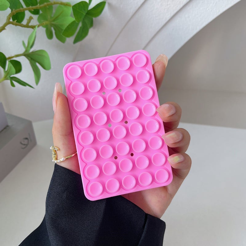 Multifunctional Double-Sided Silicone Suction Cups, 40pcs Mobile Accessories Pink (OPP bag)