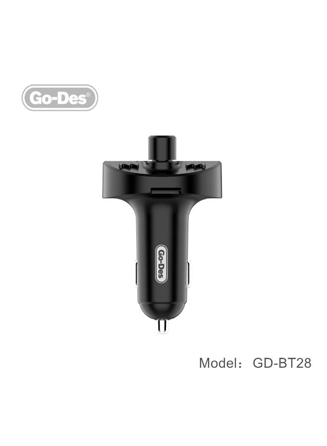 Go-Des Bluetooth FM Car Transmitter DC5V 2.4A Fast Charger Handsfree Bluetooth Car Kits Adapter MP3 Player for Car - Image 4