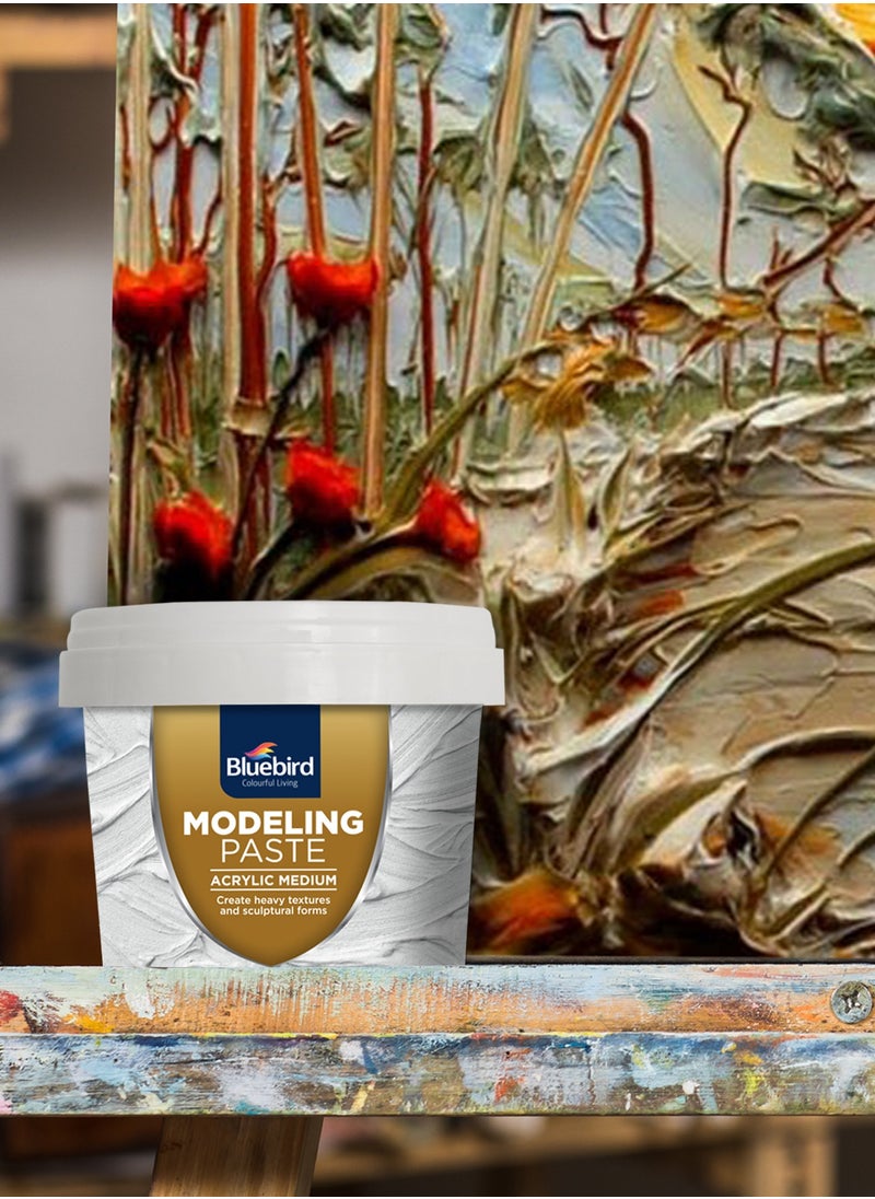 Bluebird Modelling Paste 600GM - High Density, Acrylic Medium - For Texture and Thickness, Dimension Additive