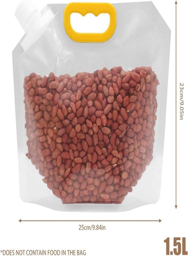 Kevim Grain Moisture Proof Sealed Bag – 3-Pack Reusable Transparent Grain Storage Bags with Tunnel & Cover | Stand-Up Food Storage Pouches with Portable Handle | Airtight, Leak-Proof, BPA-Free 3 PCS - Image 5