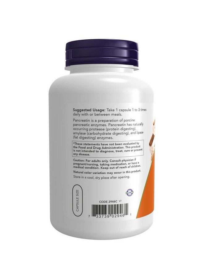 Supplements Pancreatin 2000 With Naturally Occurring Protease (Protein Digesting) Amylase (Carbohydrate Digesting) And Lipase (Fat Digesting) Enzymes 250 Capsules 1 Count (Pack Of 1 )