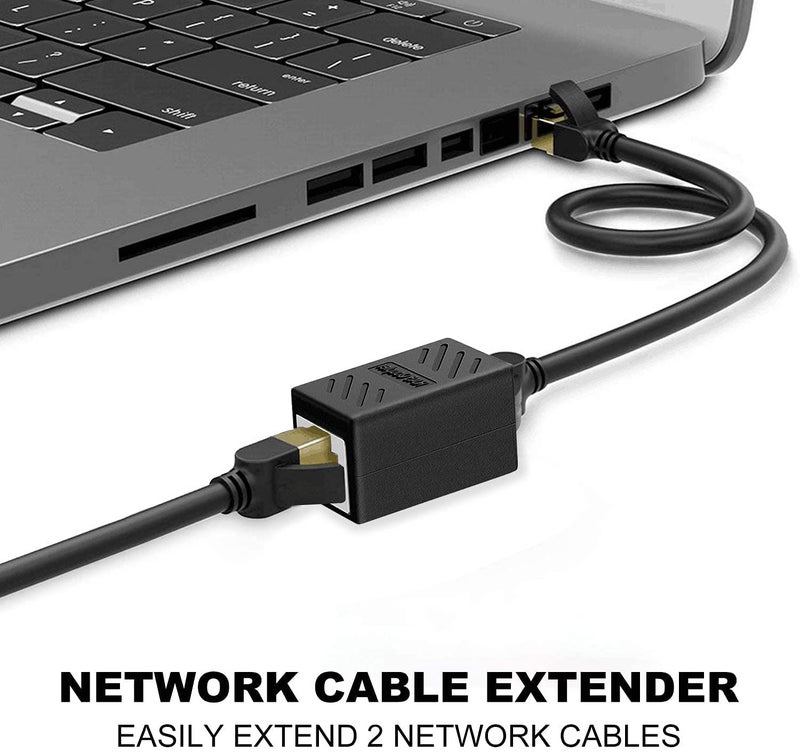Sado موصل Sadow Shielded 8p8c RJ45، محول تمديد كابل Ethernet ADSL، موصل أنثوي إلى أنثوي، متوافق مع كابل Cat7 Cat6 Cat5e (عبوة من 2) - Image 3