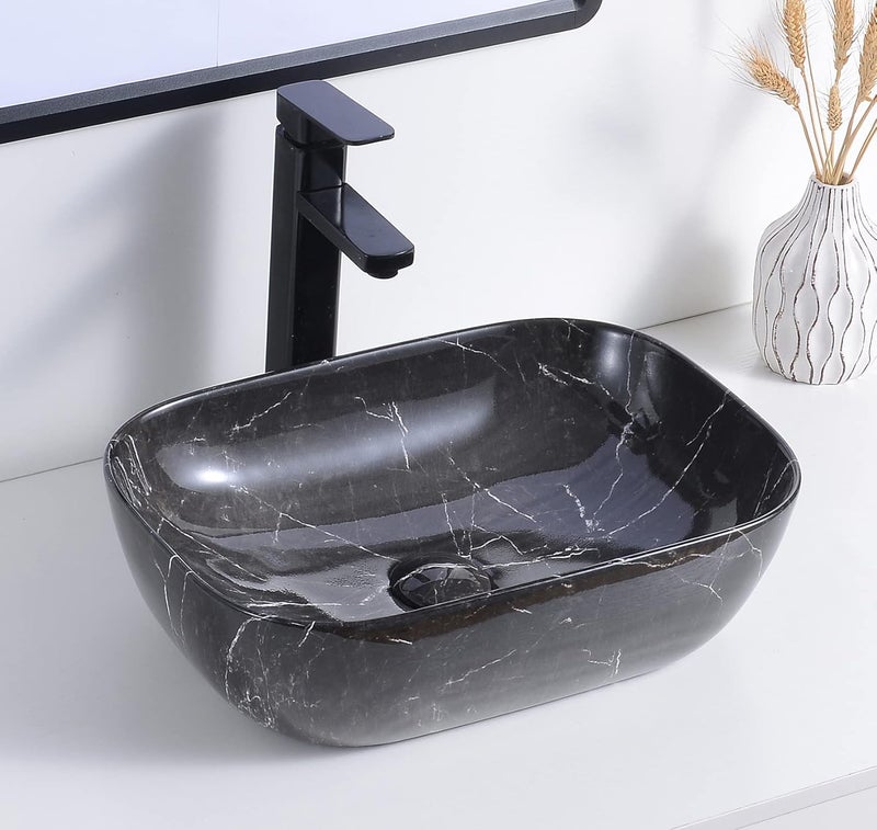 STORE 2508 Store2508 Ceramic finish Wash Basin Marble Design for Bathroom 2097_NEW1 Multi - Image 1