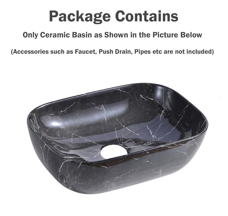 STORE 2508 Store2508 Ceramic finish Wash Basin Marble Design for Bathroom 2097_NEW1 Multi - Image 3