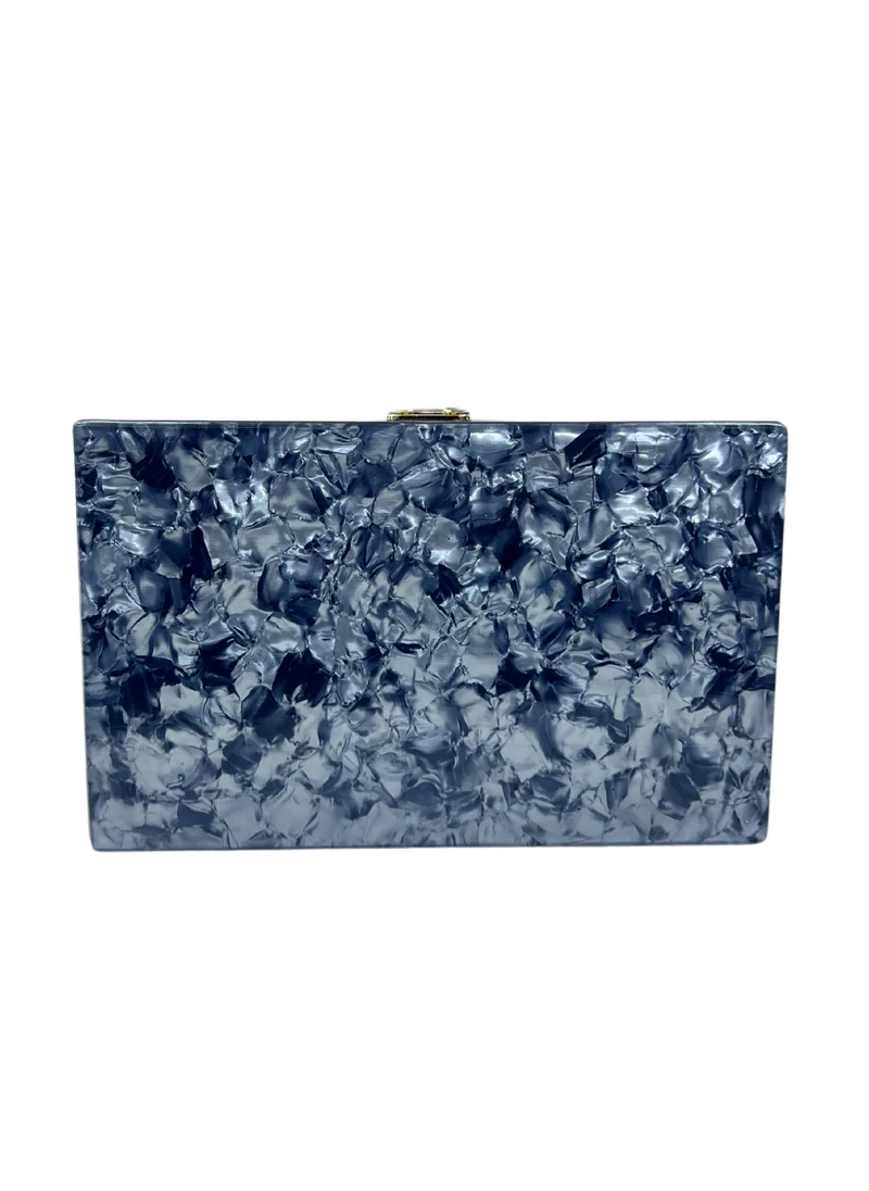 Harsha's Glam Clutches Square Crystal Resin Clutch