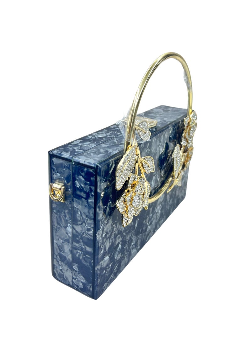 Harsha's Glam Clutches - Square Crystal Resin Clutch - Image 1