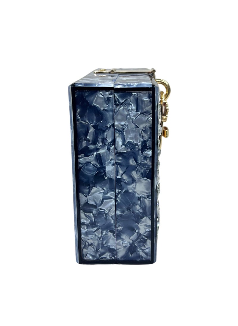Harsha's Glam Clutches - Square Crystal Resin Clutch - Image 1