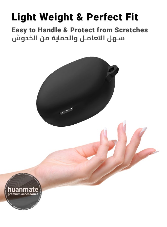 huanmate Anker SoundCore Life P3 Silicone Case Cover - Black - Made with Soft Silicone, Lightweight & Durable - Stylish Design, Accurate Cut-outs, Easy Installation & Removal - Image 3