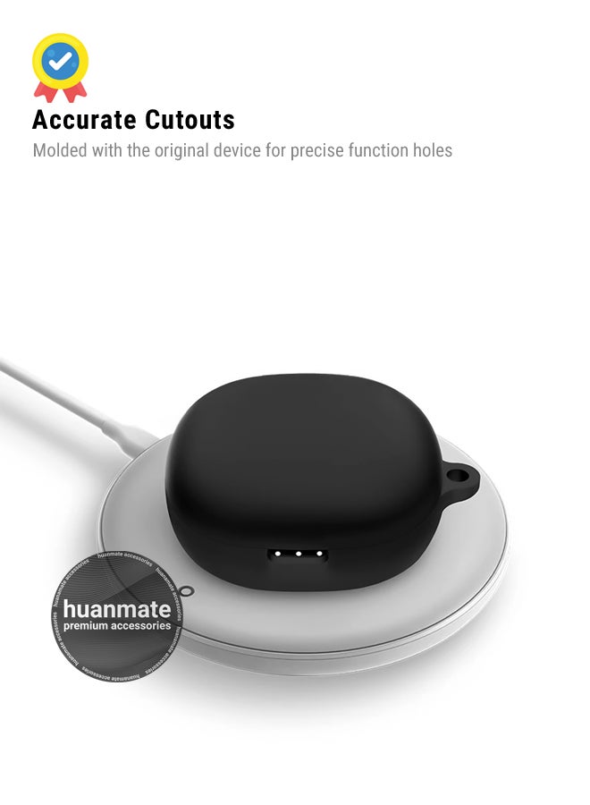 huanmate Anker SoundCore Life P3 Silicone Case Cover - Black - Made with Soft Silicone, Lightweight & Durable - Stylish Design, Accurate Cut-outs, Easy Installation & Removal - Image 5