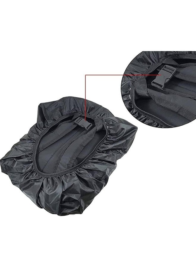 Avenn Waterproof Backpack Rain Cover with Pouch, Black, Nylon Material, Elastic Adjustable, Dustproof for Cycling Hiking Camping - Image 3