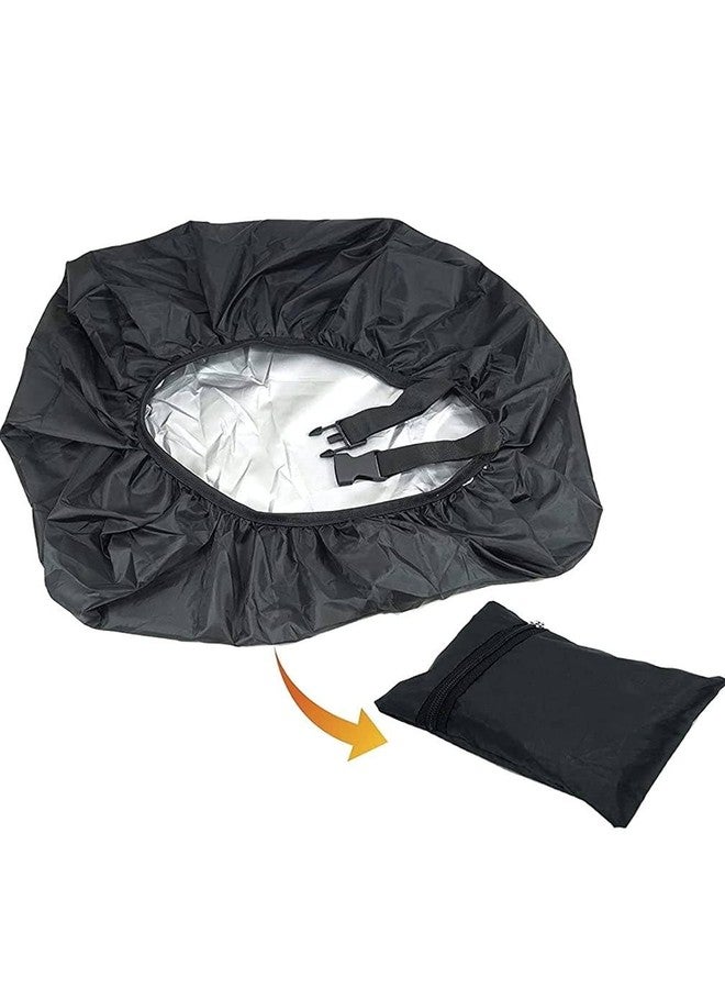 Avenn Waterproof Backpack Rain Cover with Pouch, Black, Nylon Material, Elastic Adjustable, Dustproof for Cycling Hiking Camping - Image 4