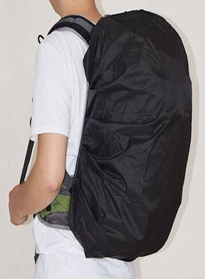 Avenn Waterproof Backpack Rain Cover with Pouch, Black, Nylon Material, Elastic Adjustable, Dustproof for Cycling Hiking Camping - Image 2