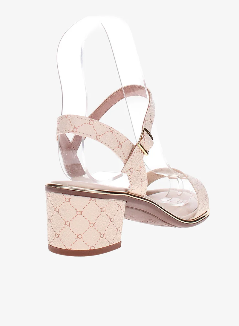 Beira Rio Cream Mid Heel Sandals for Women – Stylish & Comfortable Footwear for Any Occasion for Women | Best Price UAE