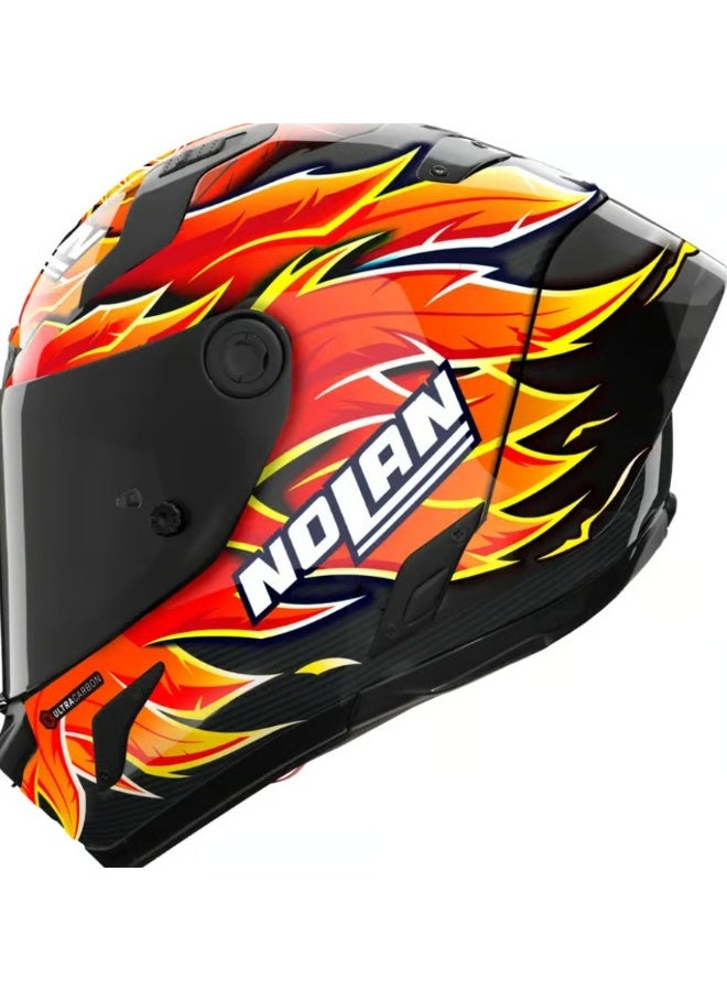 Nolan X-804 RS REPLICA IANNONE CARBON/RED/ORANGE/YELLOW  GLOSSY Helmet - Image 1