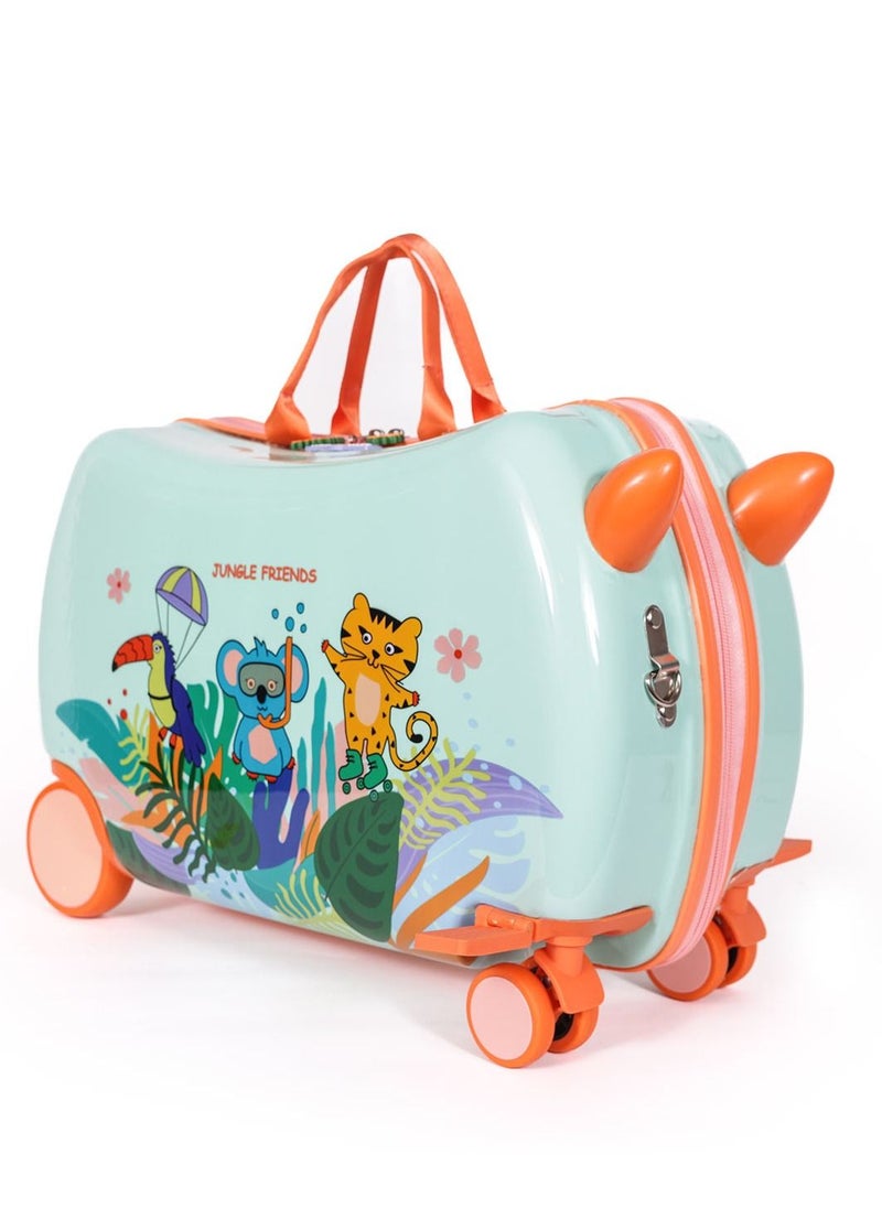 Milk & Moo - Kids Ride On Suitcase Jungle Friends - Image 1
