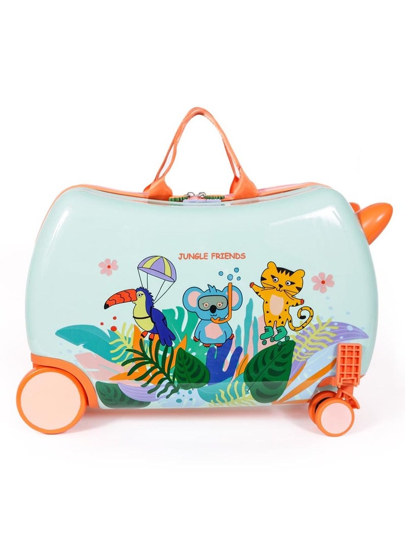 Milk & Moo - Kids Ride On Suitcase Jungle Friends - Image 1