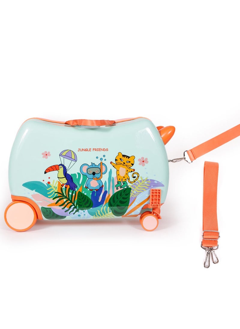 Milk & Moo - Kids Ride On Suitcase Jungle Friends - Image 1