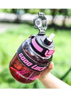 QSHOP QSHOP®Sports Water Bottles 1000ml with Removable Straw, BPA Free & Leak Proof, Motivational Large Water Bottle with Time Marker for Fitness, Gym, Camping  - Image 3